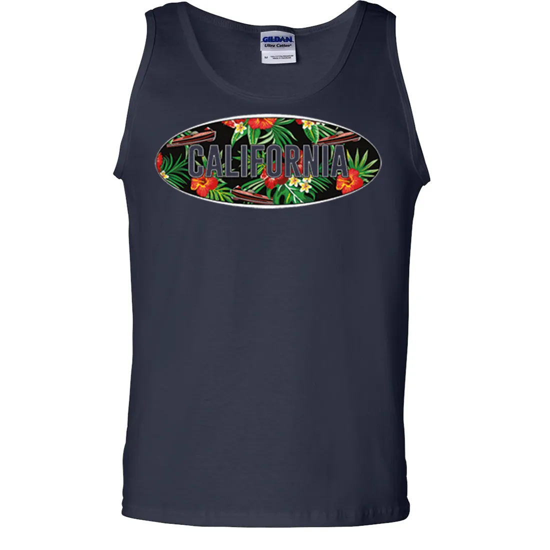 California Tropical Flowers Logo Asst Colors Tank Top