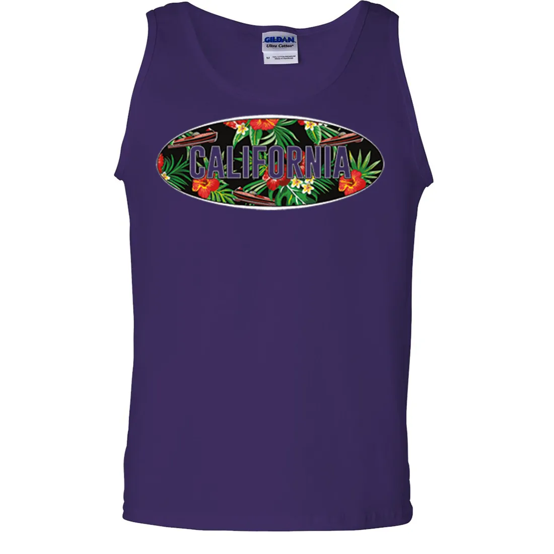 California Tropical Flowers Logo Asst Colors Tank Top