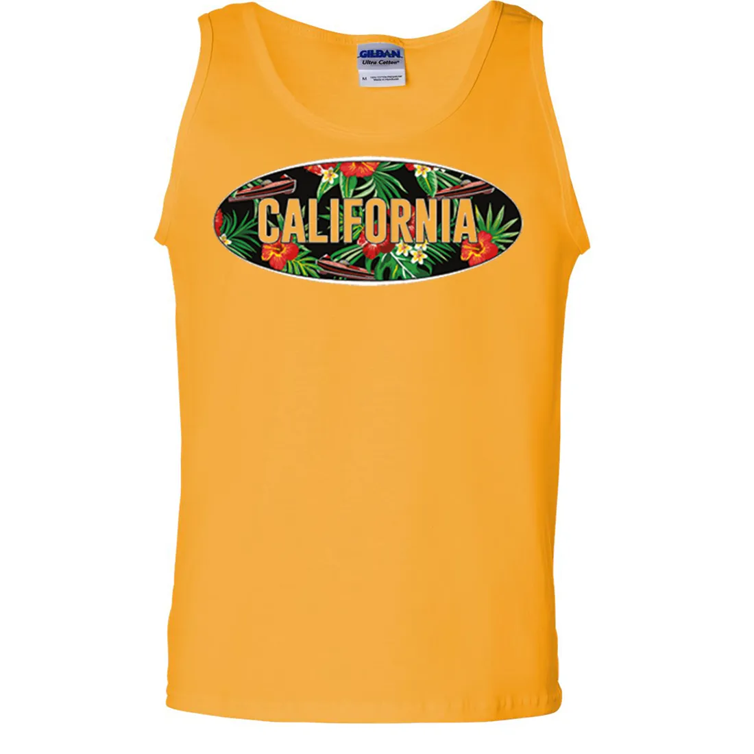 California Tropical Flowers Logo Asst Colors Tank Top