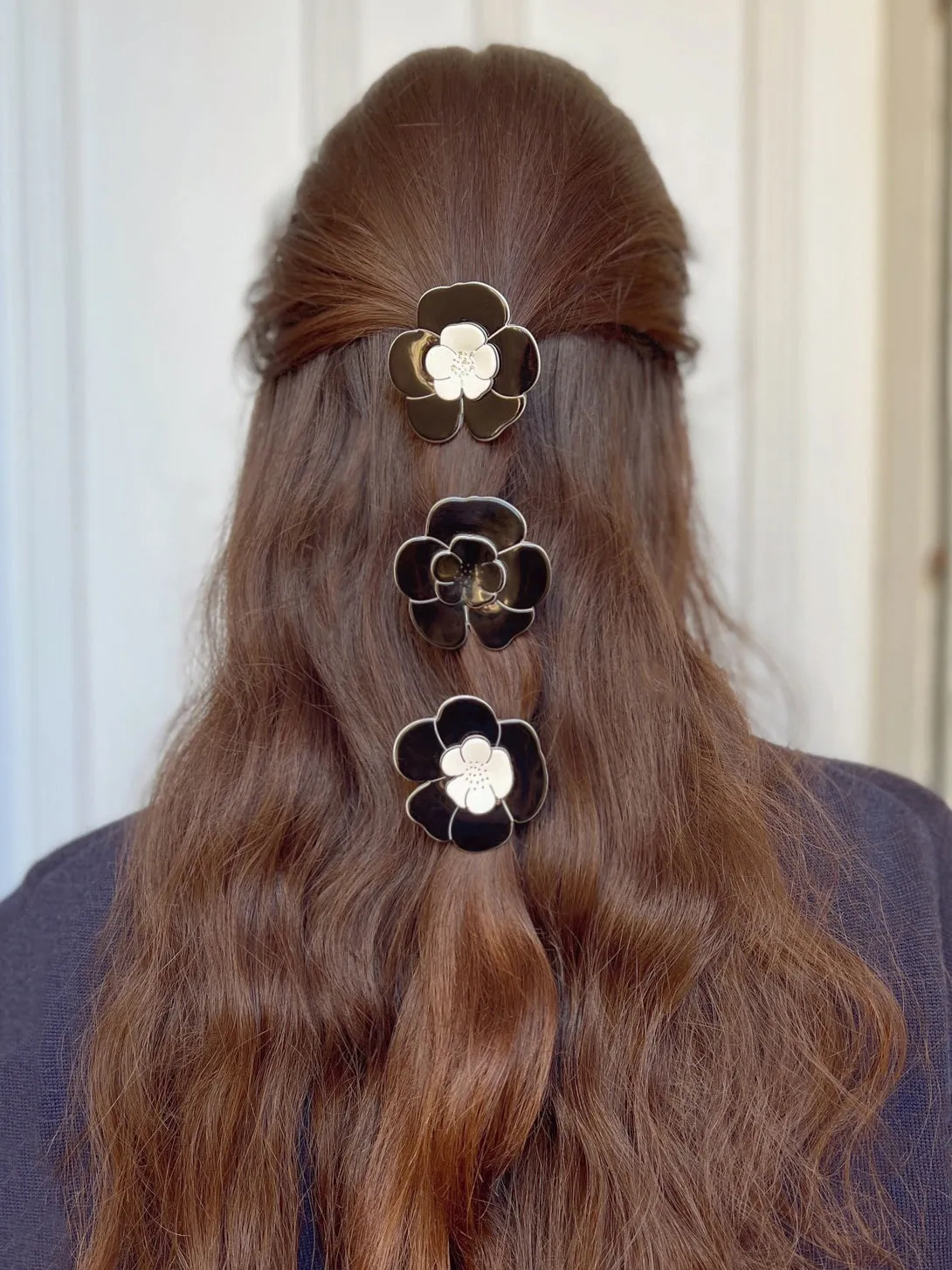 Camellia Crystal Ivory Hair Tie
