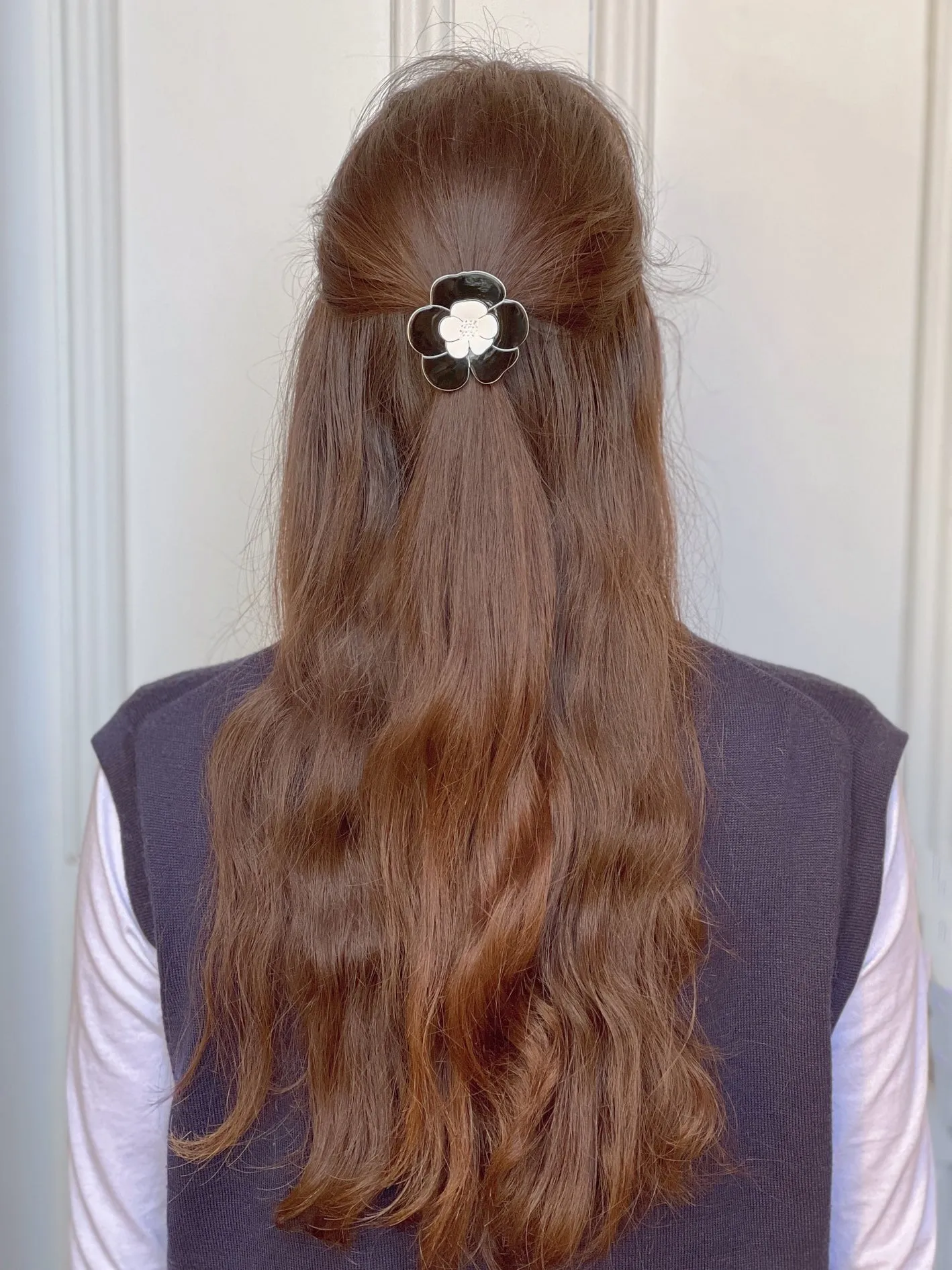 Camellia Crystal Ivory Hair Tie