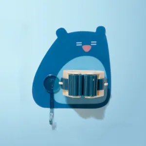Cartoon Creative Strong Seamless Mop Clip with Sticky Hook Rack Holder