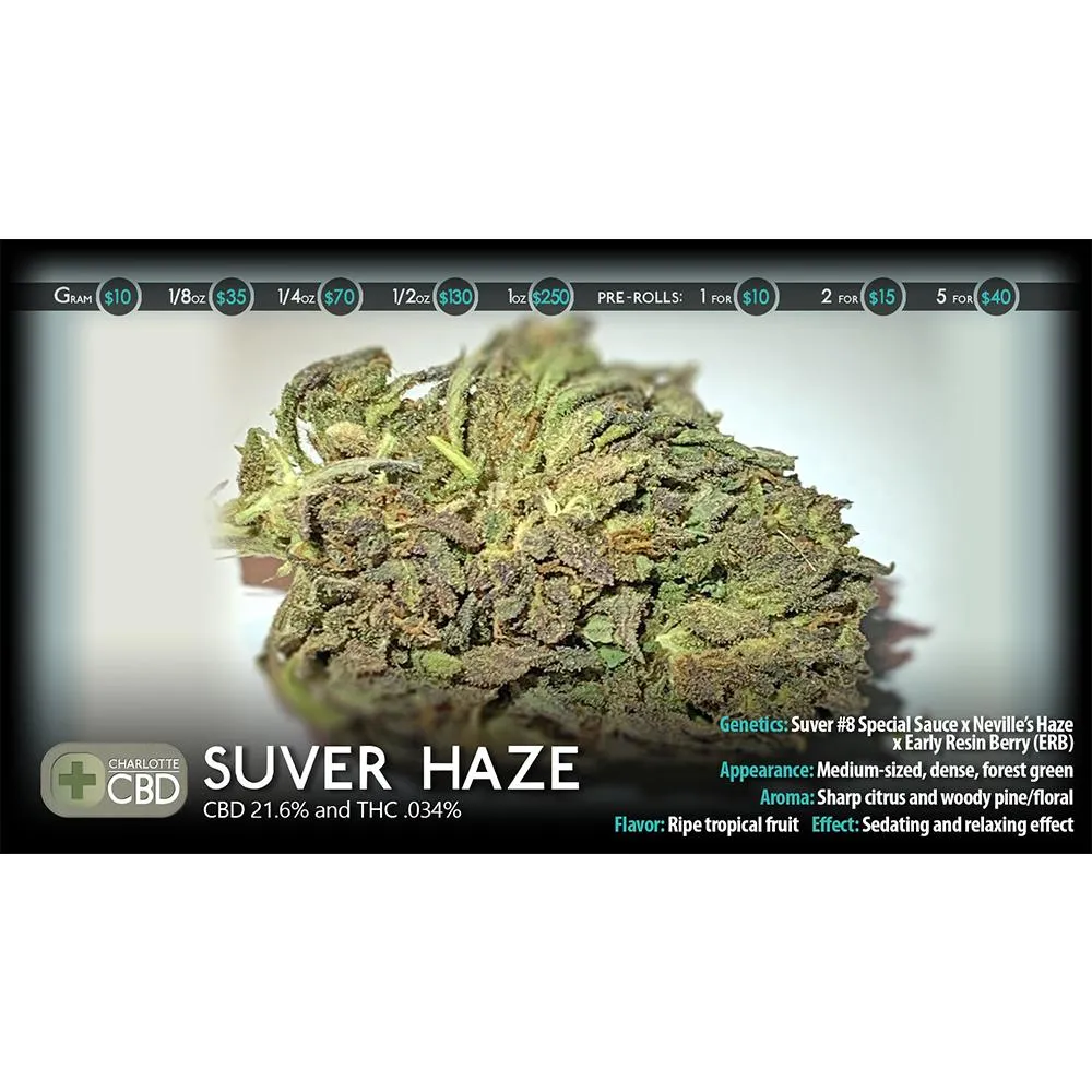 CHARLOTTE CBD HEMP FLOWER | SUVER HAZE