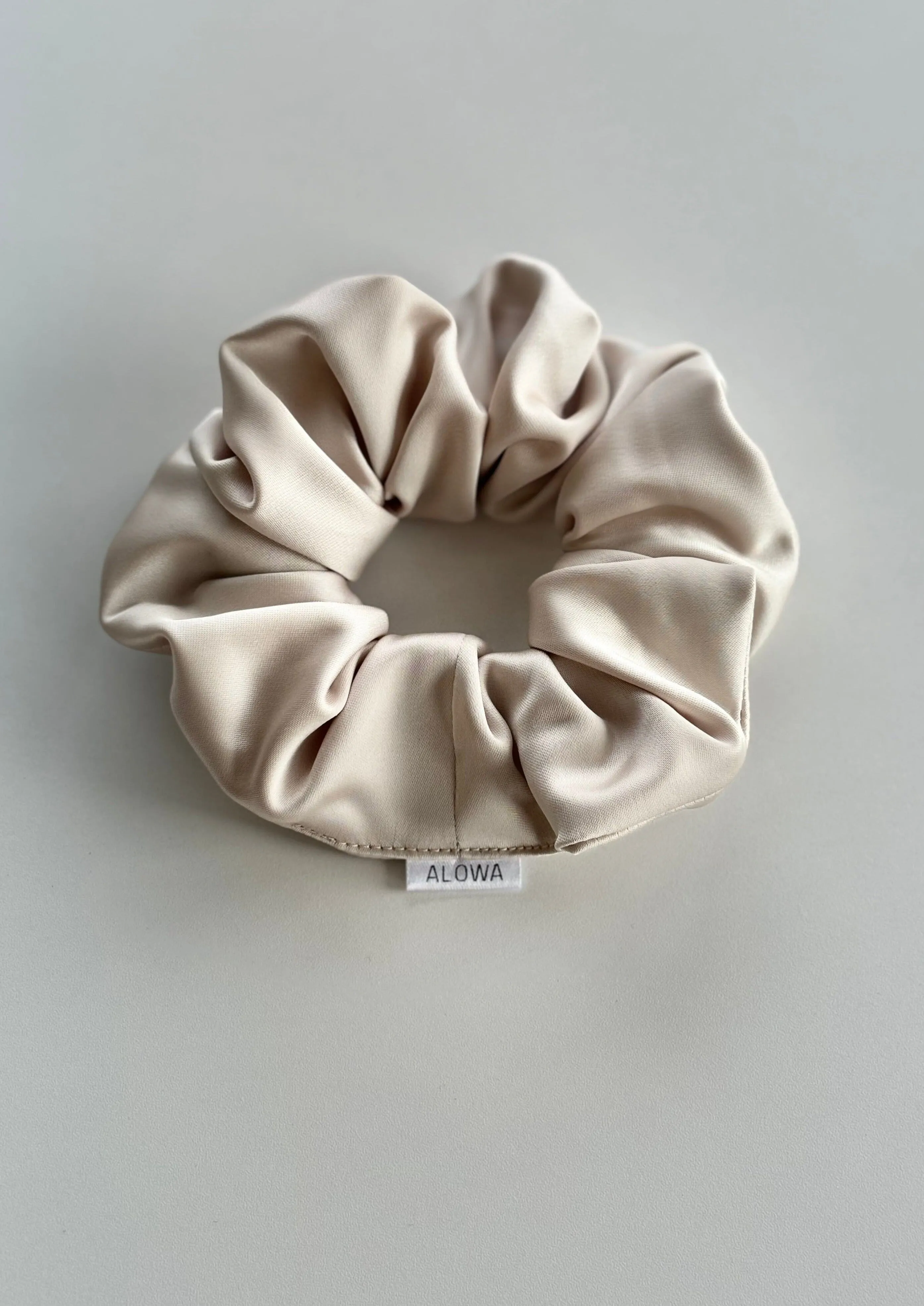 Chouchou en satin - Fluffy Champagne