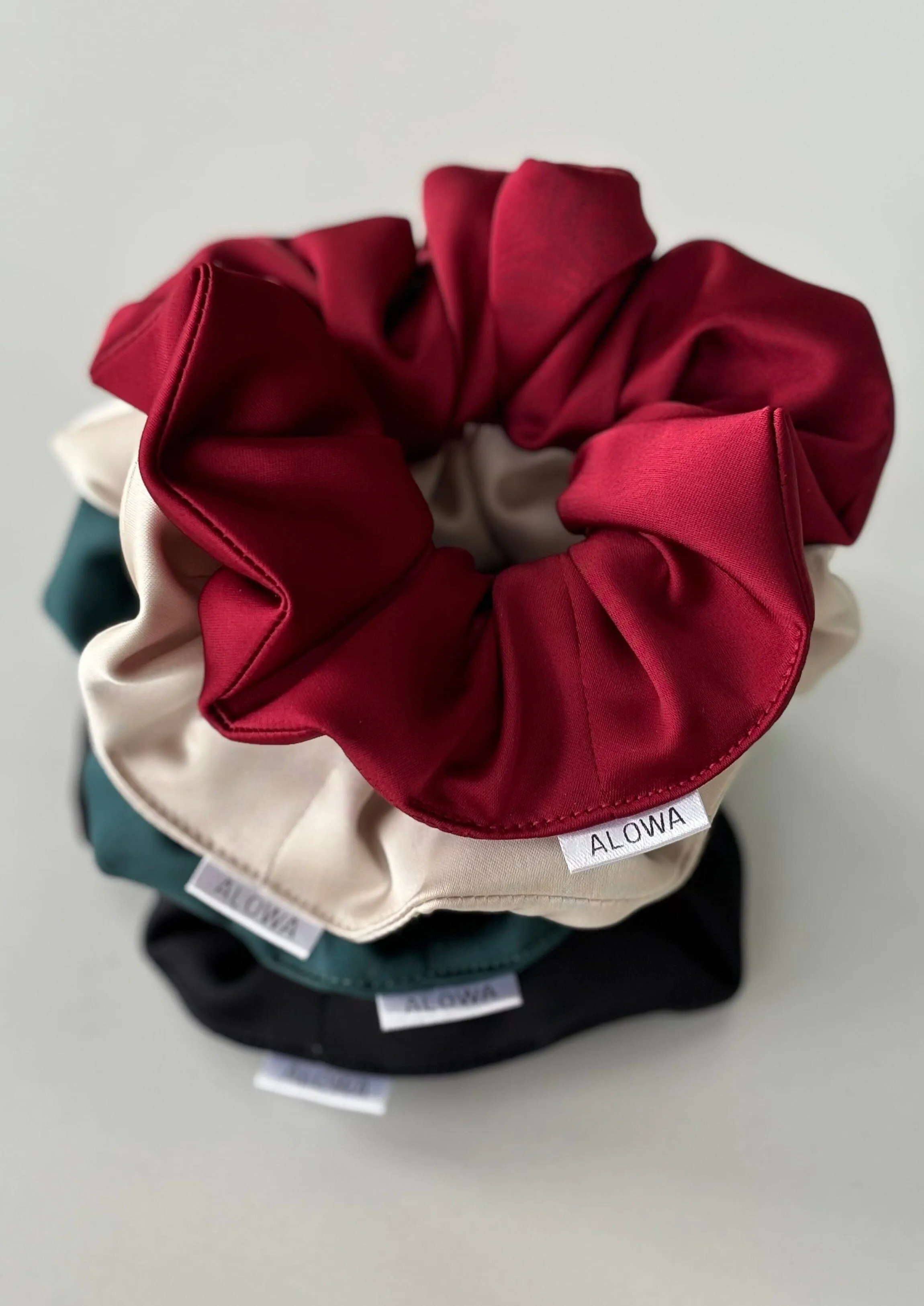 Chouchou en satin - Fluffy Champagne
