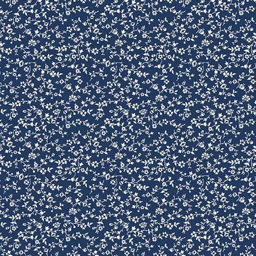 Classic Keepsakes in Blue 14659-55 Vineyard Floral Navy Blue