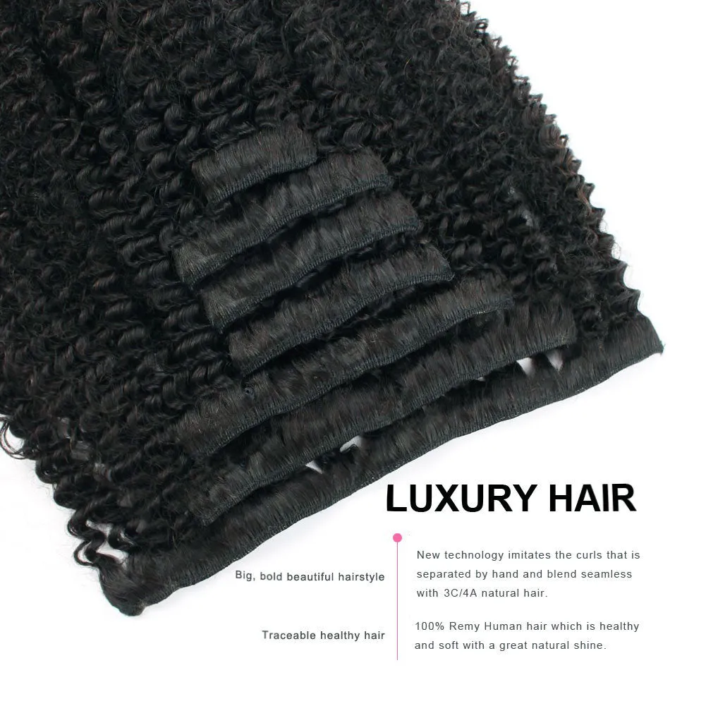 Clip in Hair Extension Afro Kinky Curly