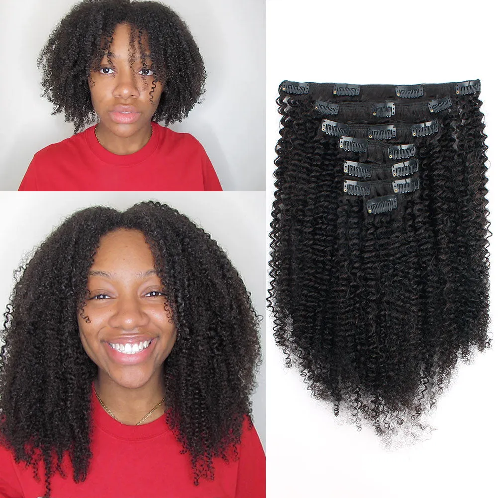 Clip in Hair Extension Afro Kinky Curly