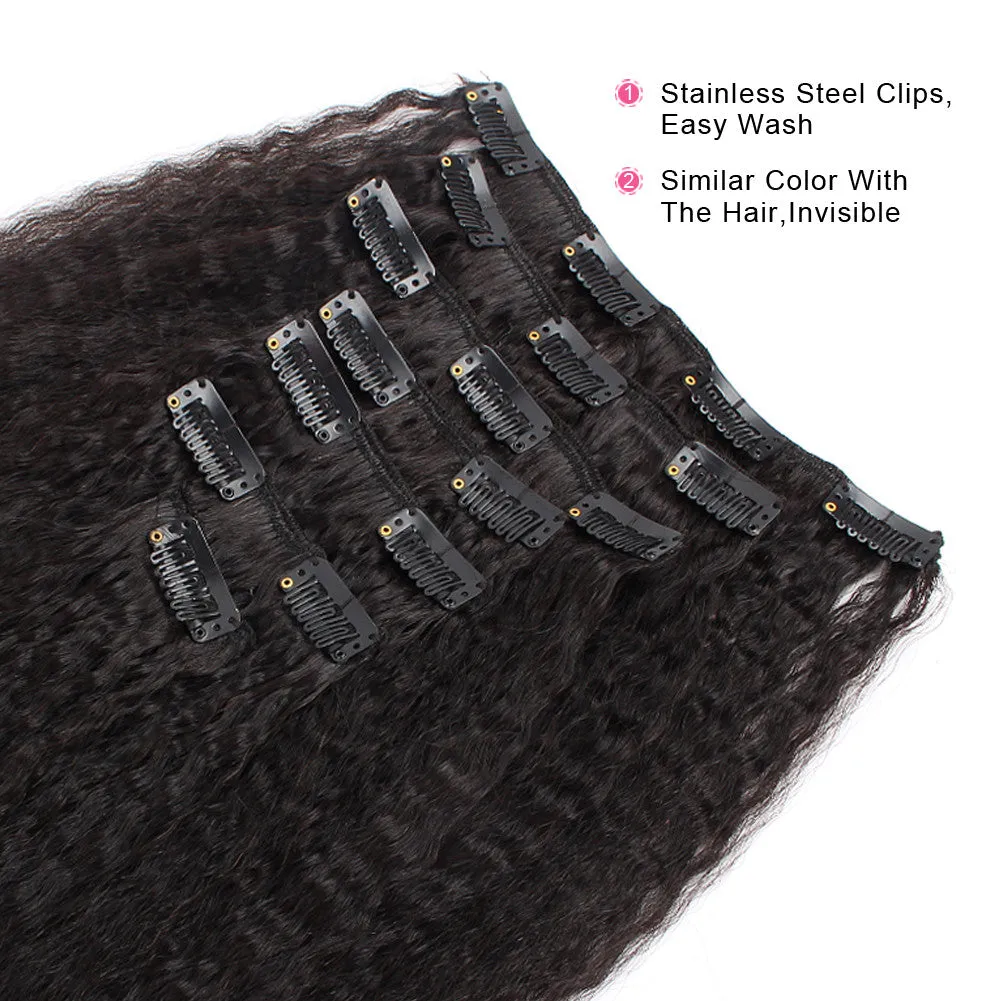 Clip in Hair Extension Kinky Straight