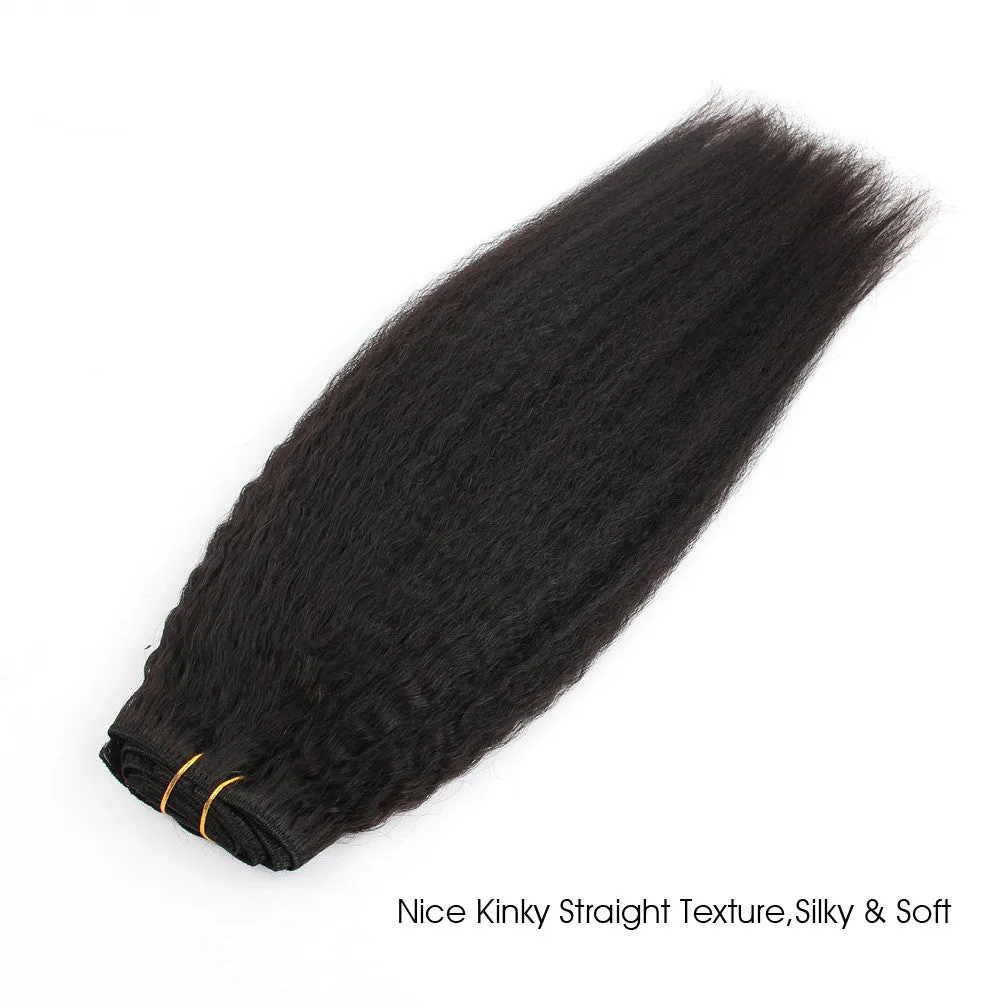 Clip in Hair Extension Kinky Straight