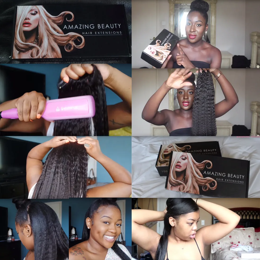 Clip in Hair Extension Kinky Straight