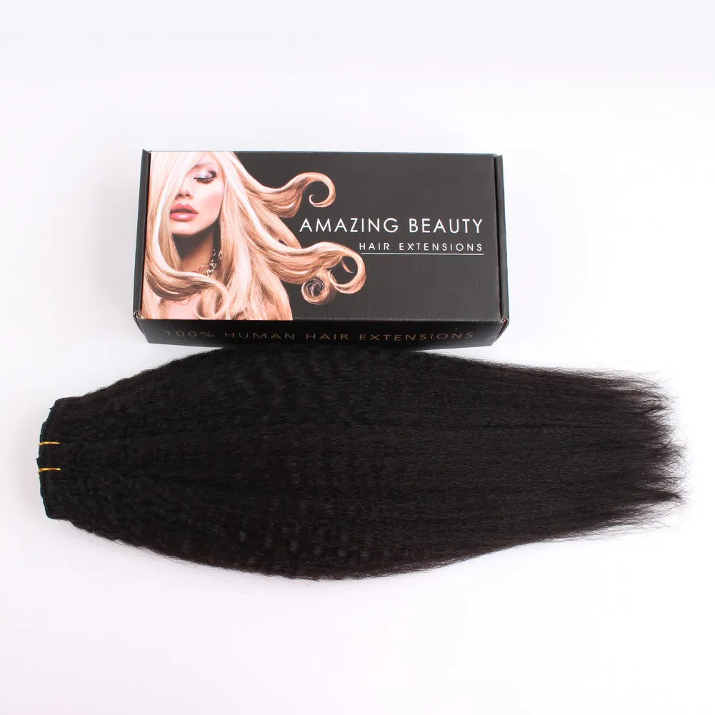 Clip in Hair Extension Kinky Straight