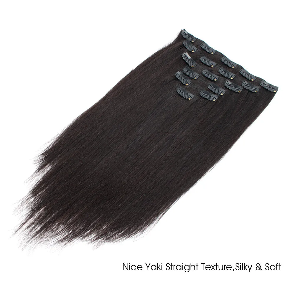 Clip in Hair Extension Yaki Straight