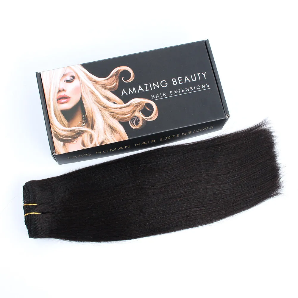 Clip in Hair Extension Yaki Straight