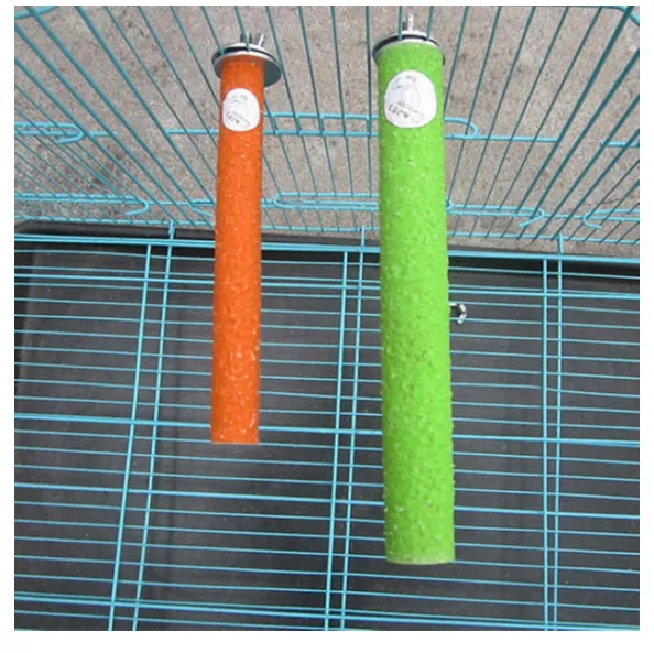 Colorful Pet Paw Grinding Toys Parrot Stand Chew Color Random Budgie Perches Cage Station