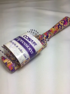 Conair Impressions Brush Detangle Style Blue Pink Purple Flowers Hawaiian Print