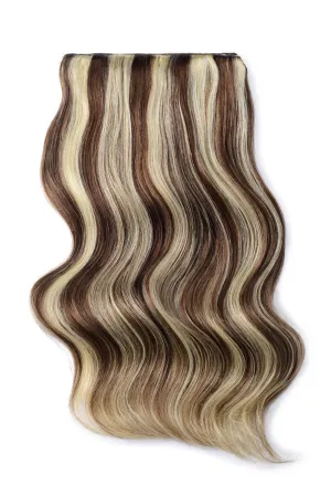Cookies & Cream (#4/613) Double Wefted Full Head Clip In Hair Extensions