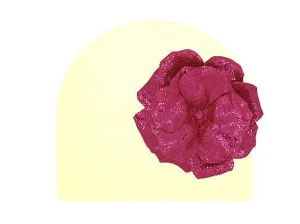 Cream Cotton Hat with Sequins Raspberry Rose