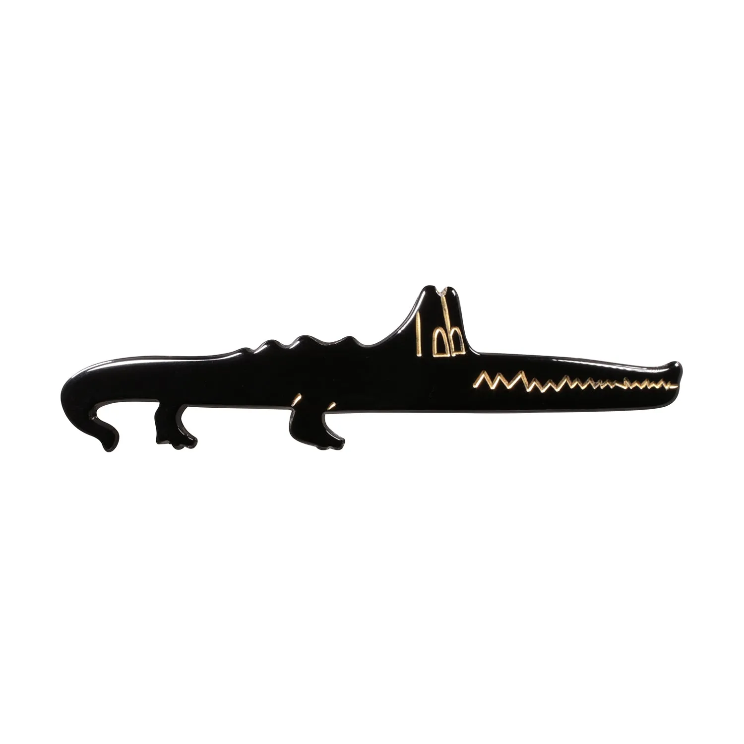 Crocodile Black Hair Clip