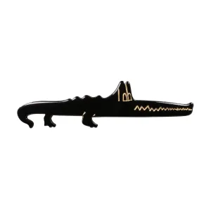 Crocodile Black Hair Clip