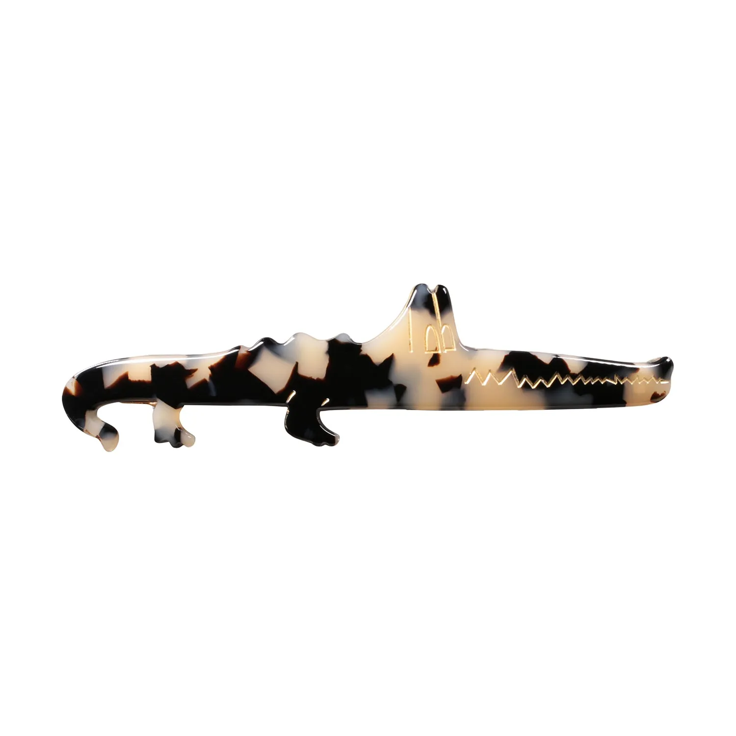 Crocodile Light Tortoiseshell Hair Clip