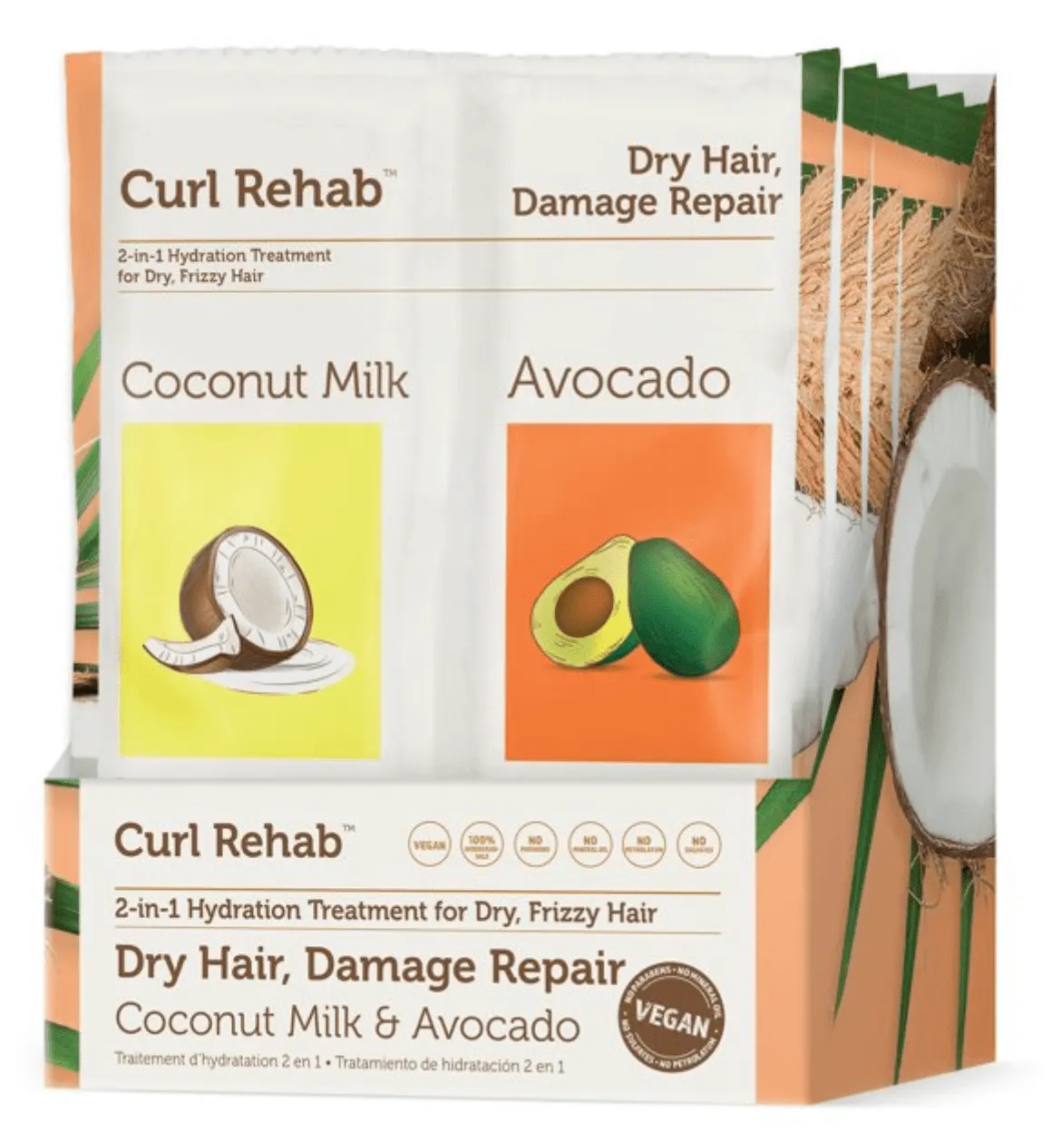 Curl Rehab - Traitement hydratant 2-en-1 "lait de coco & avocat" - 141ml