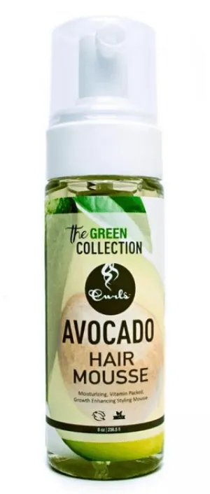 Curls - Mousse de coiffage à l'avocat "Avocado Hair Mousse Green" - 236,5g