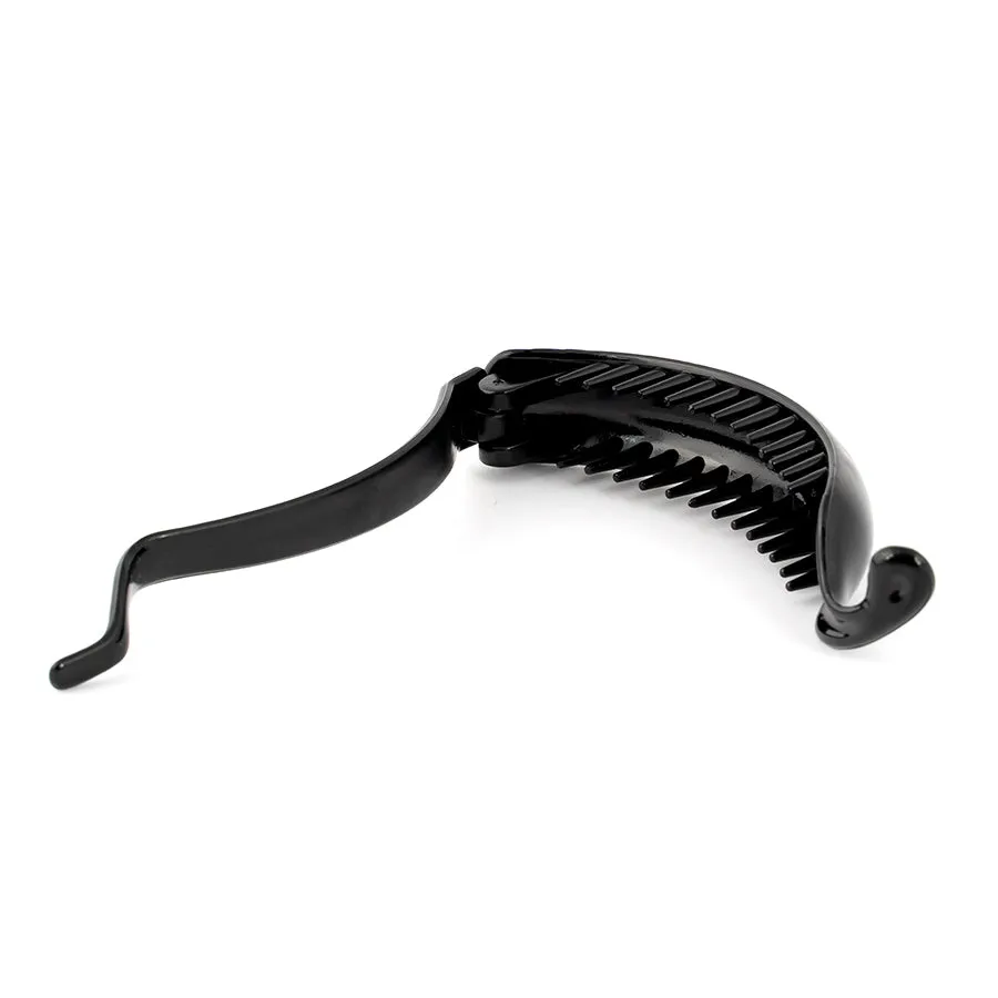 Curved Banana Black Plastic Clip