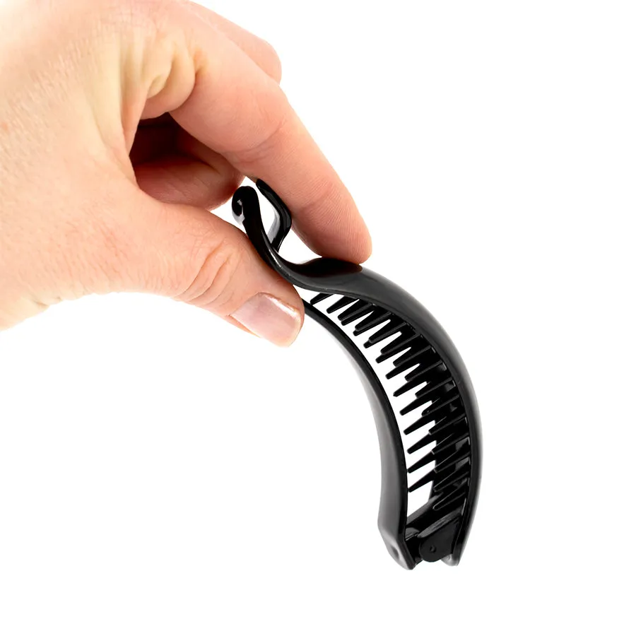 Curved Banana Black Plastic Clip