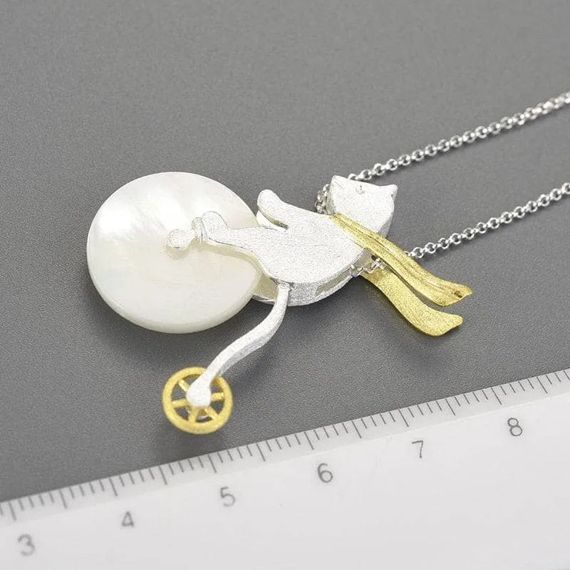 Cute Bicycle Riding Bear Pendant