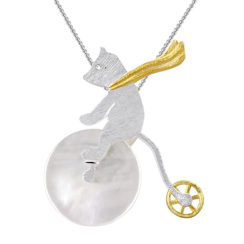 Cute Bicycle Riding Bear Pendant