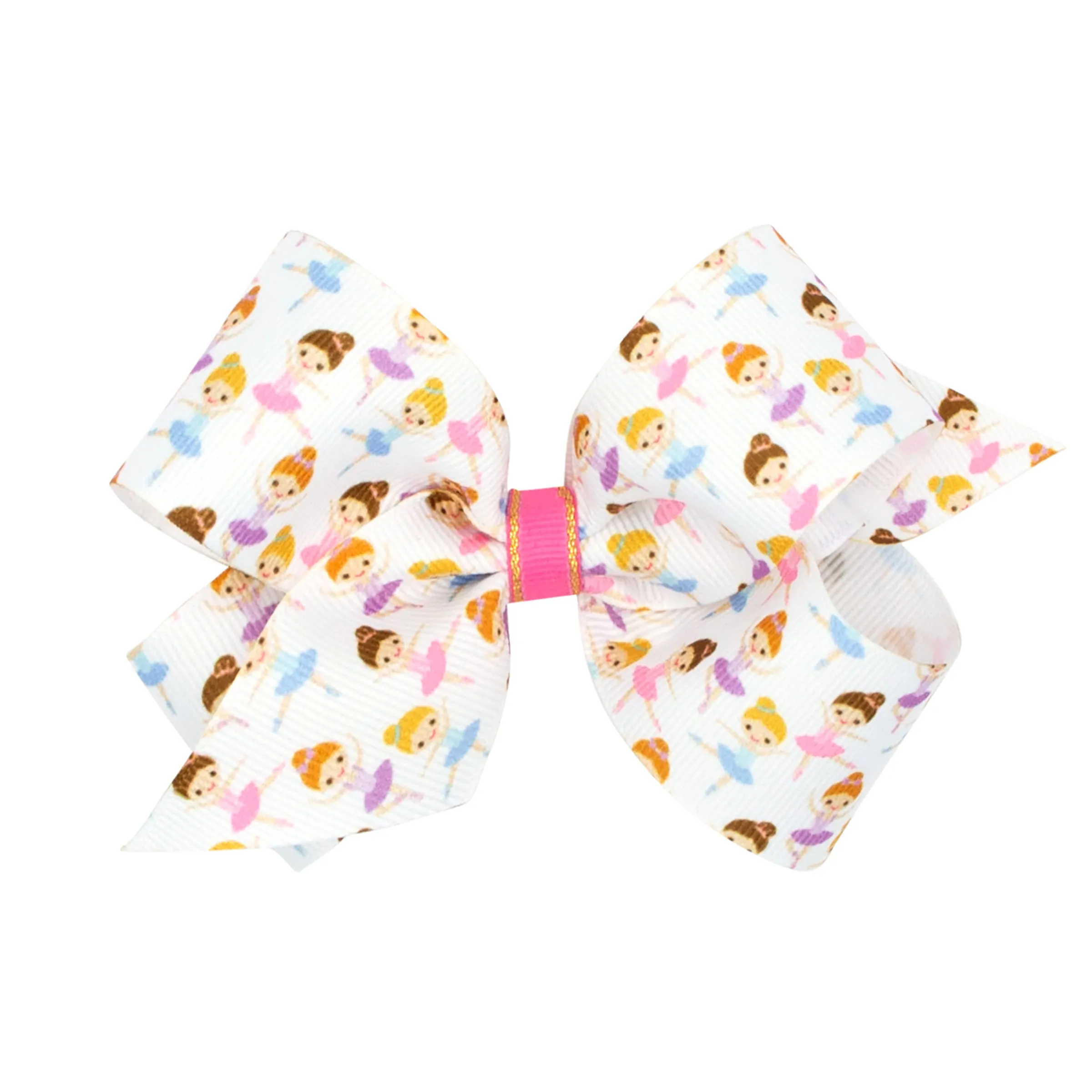Dancer Print Hair Bow on Clippie