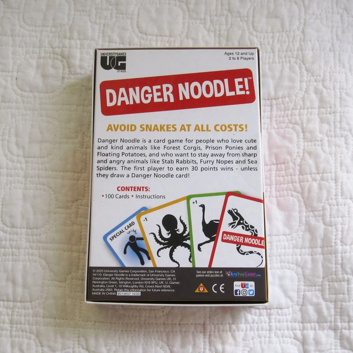 Danger Noodle Card Game, Ages 12 