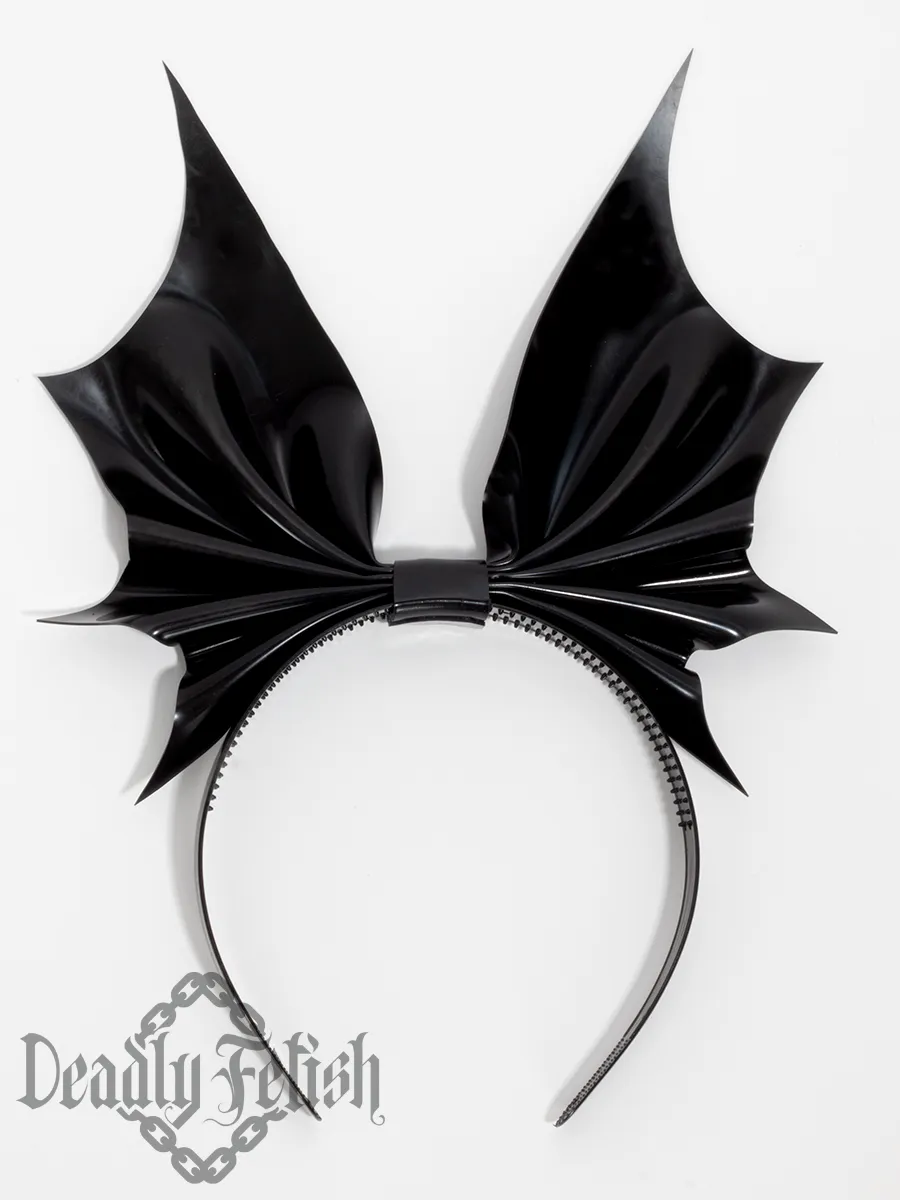 Deadly Fetish Latex: Bat Bow Headband