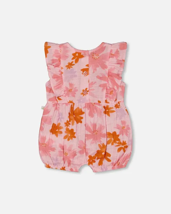 DEUX PAR DEUX- BABY PRINTED MUSLIN ROMPER
