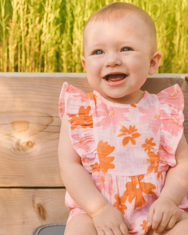 DEUX PAR DEUX- BABY PRINTED MUSLIN ROMPER