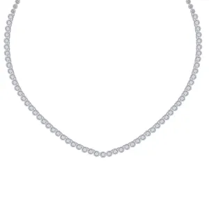Diamond Bezel Tennis Necklace