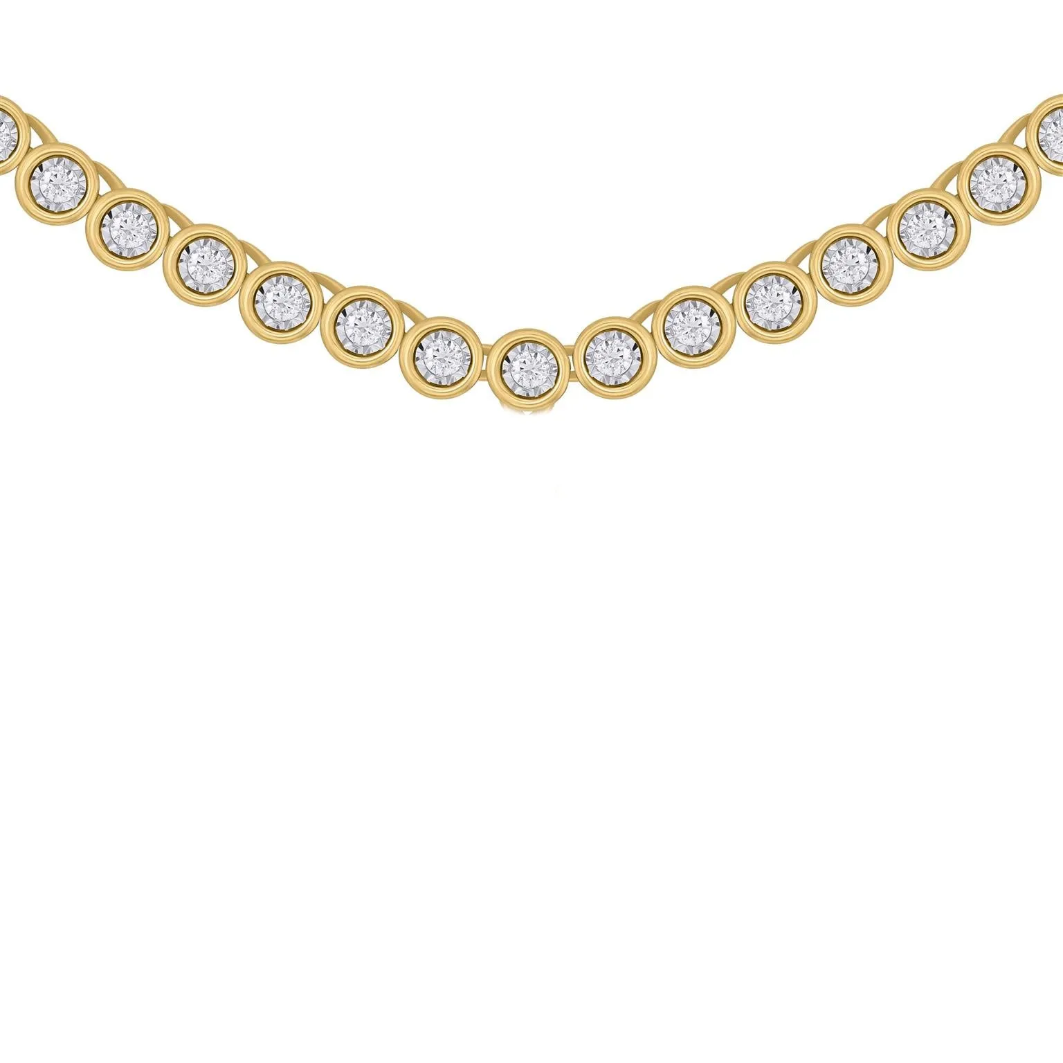 Diamond Bezel Tennis Necklace