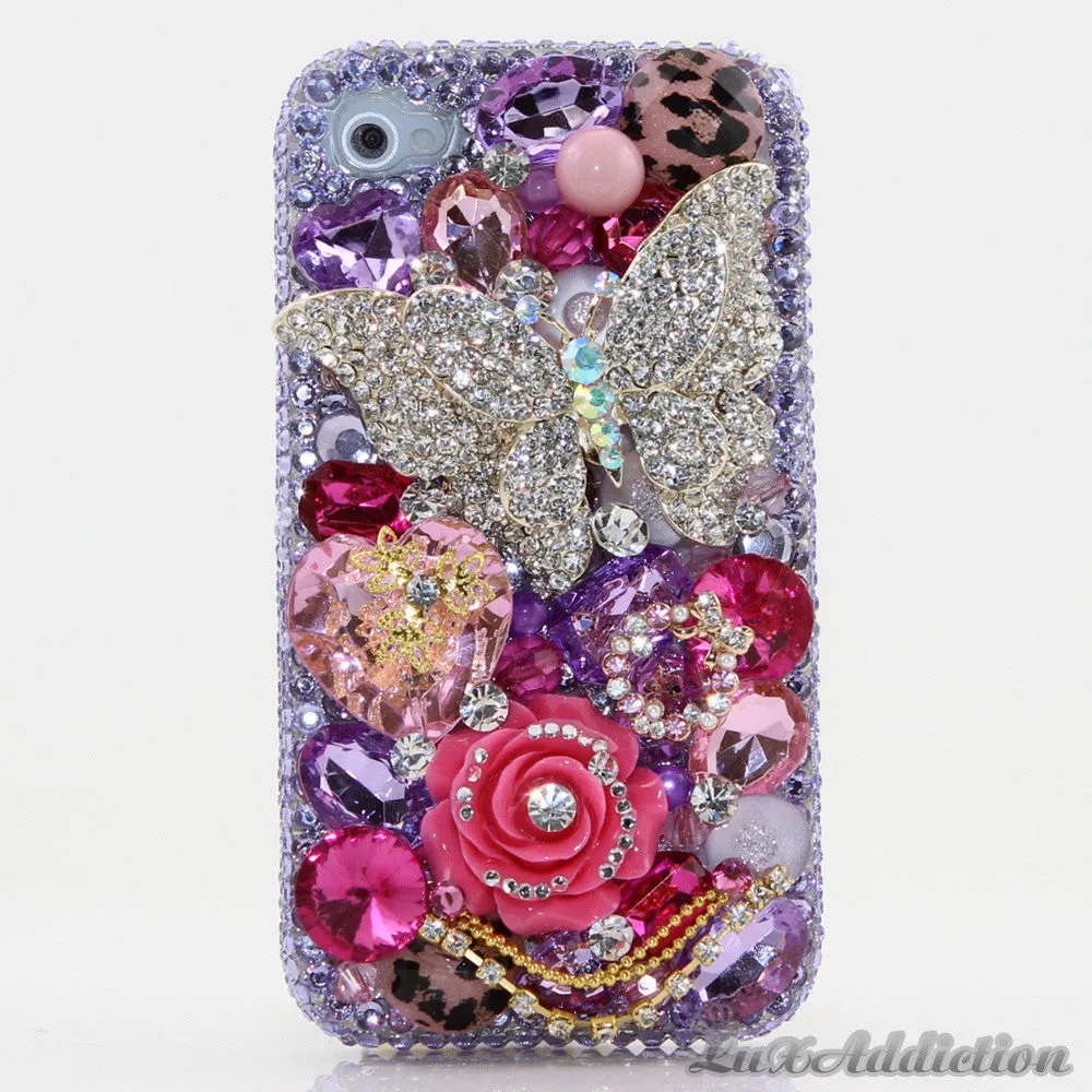 Diamond Butterfly in Light Purple Theme (style 466)