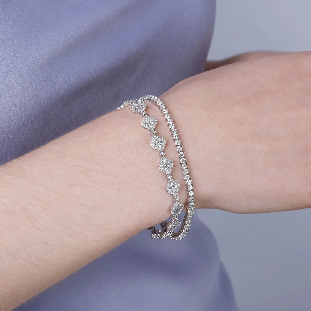 Diamond Clover Bracelet