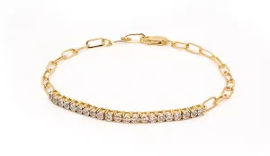 Diamond Paperclip Bracelet