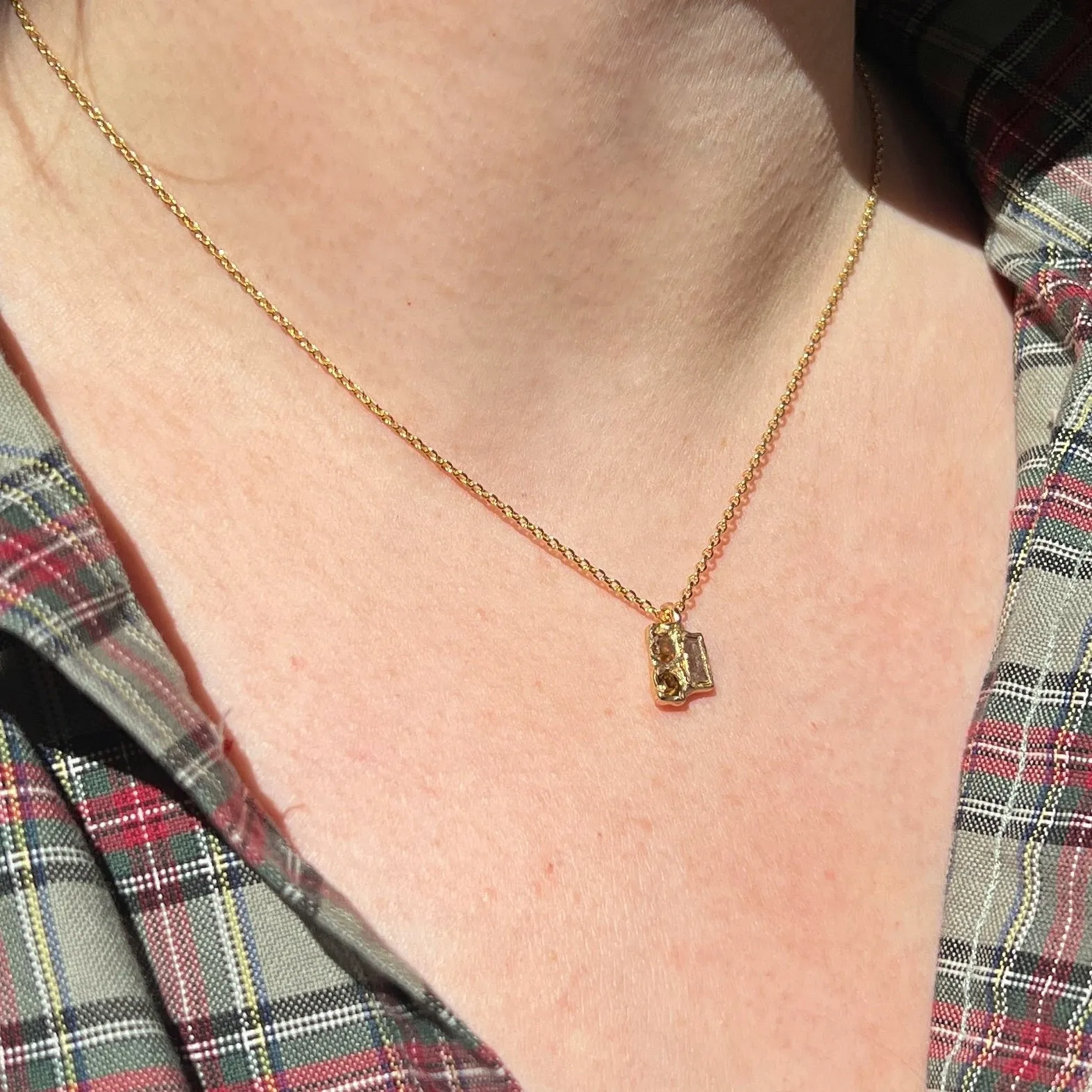 Diamond Scatter Pendant Necklace