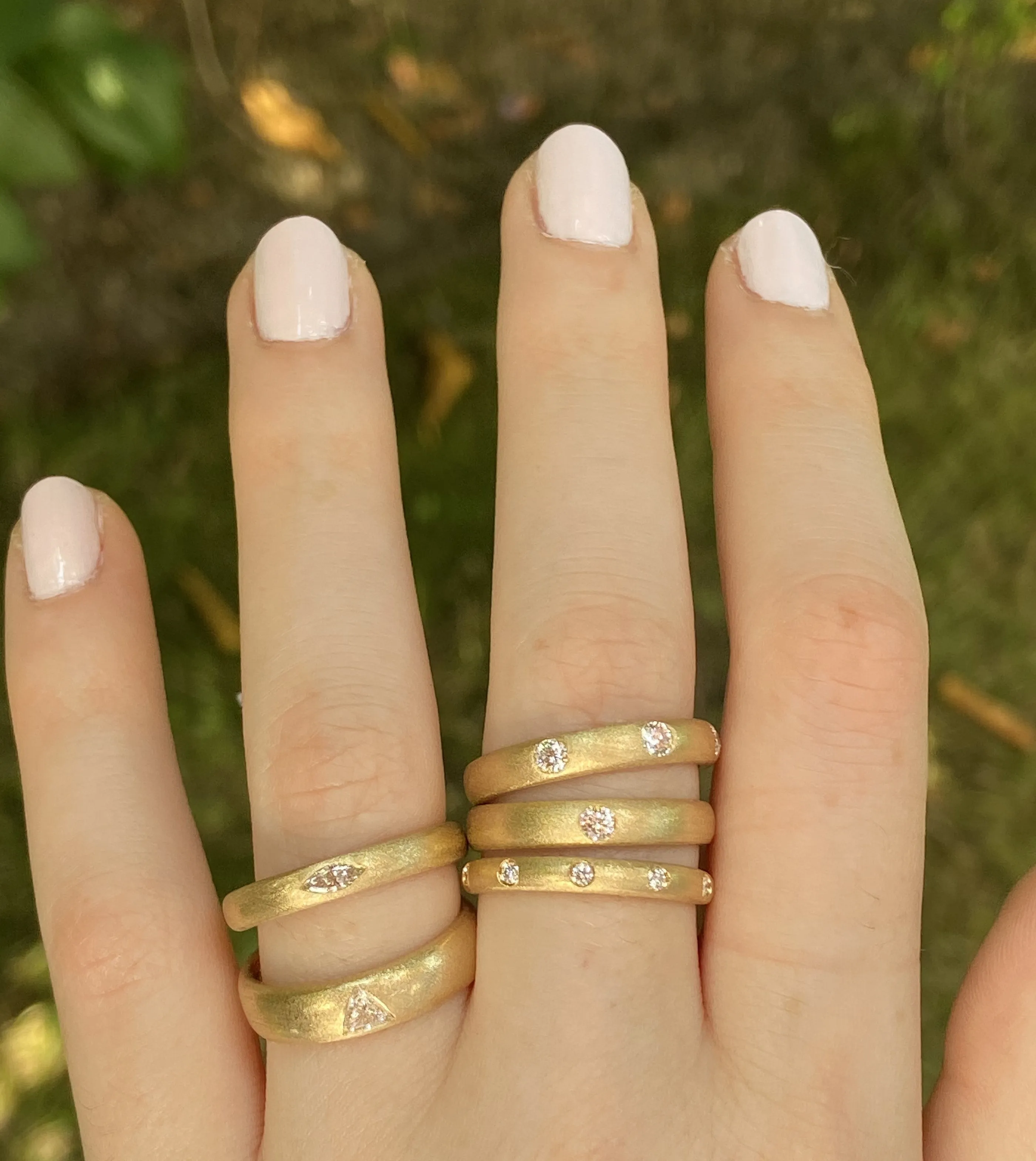 Diamond Trillion Flush Band
