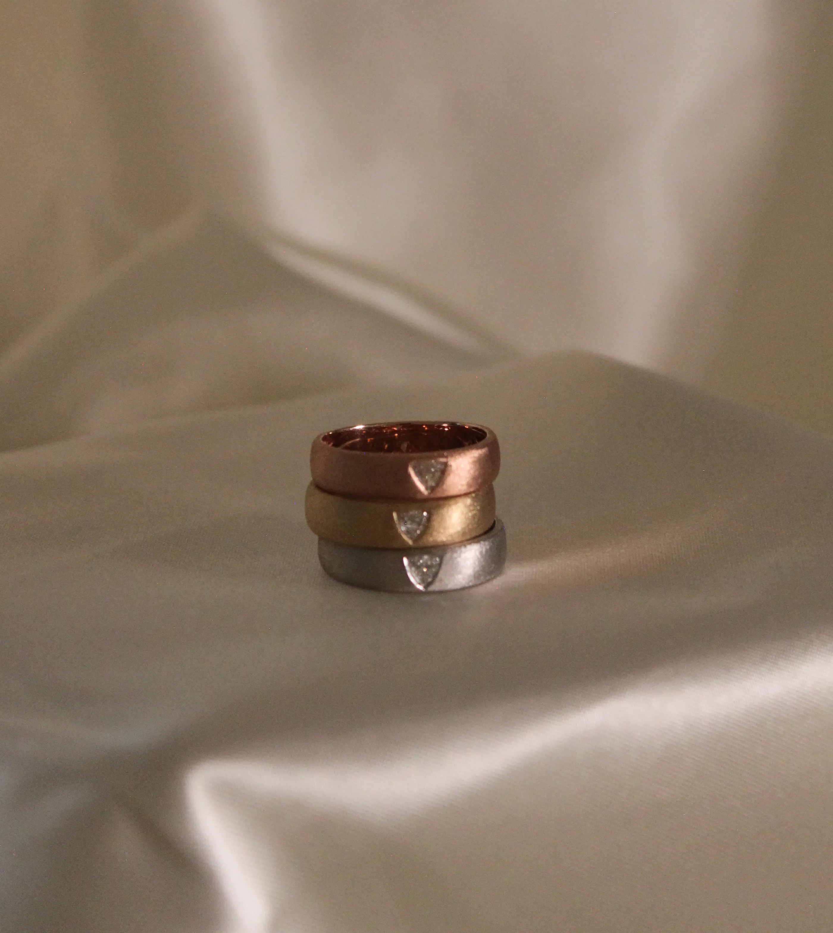 Diamond Trillion Flush Band