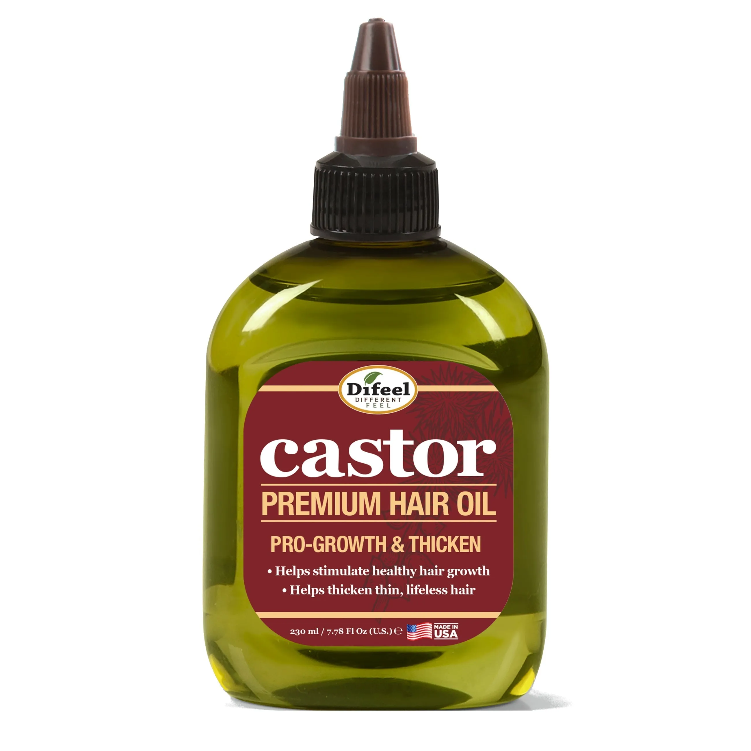 Difeel Castor Pro-Growth & Thicken Premium Hair Oil 7.1 oz. - Deluxe 2-PC Gift Set