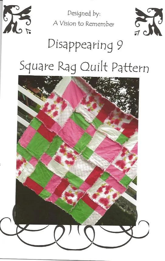 Disappearing 9 Square Rag Quilt Pattern