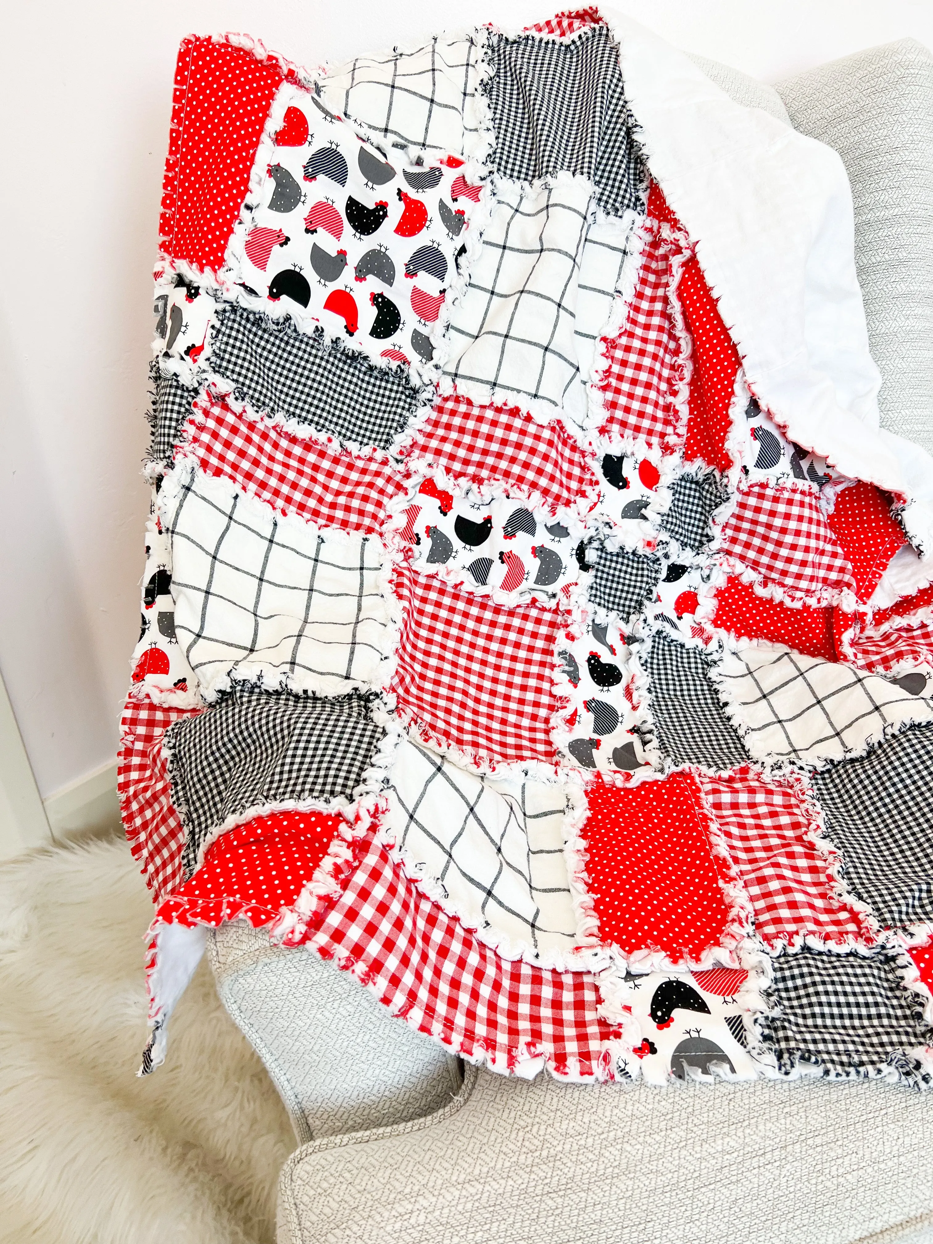 Disappearing 9 Square Rag Quilt Pattern