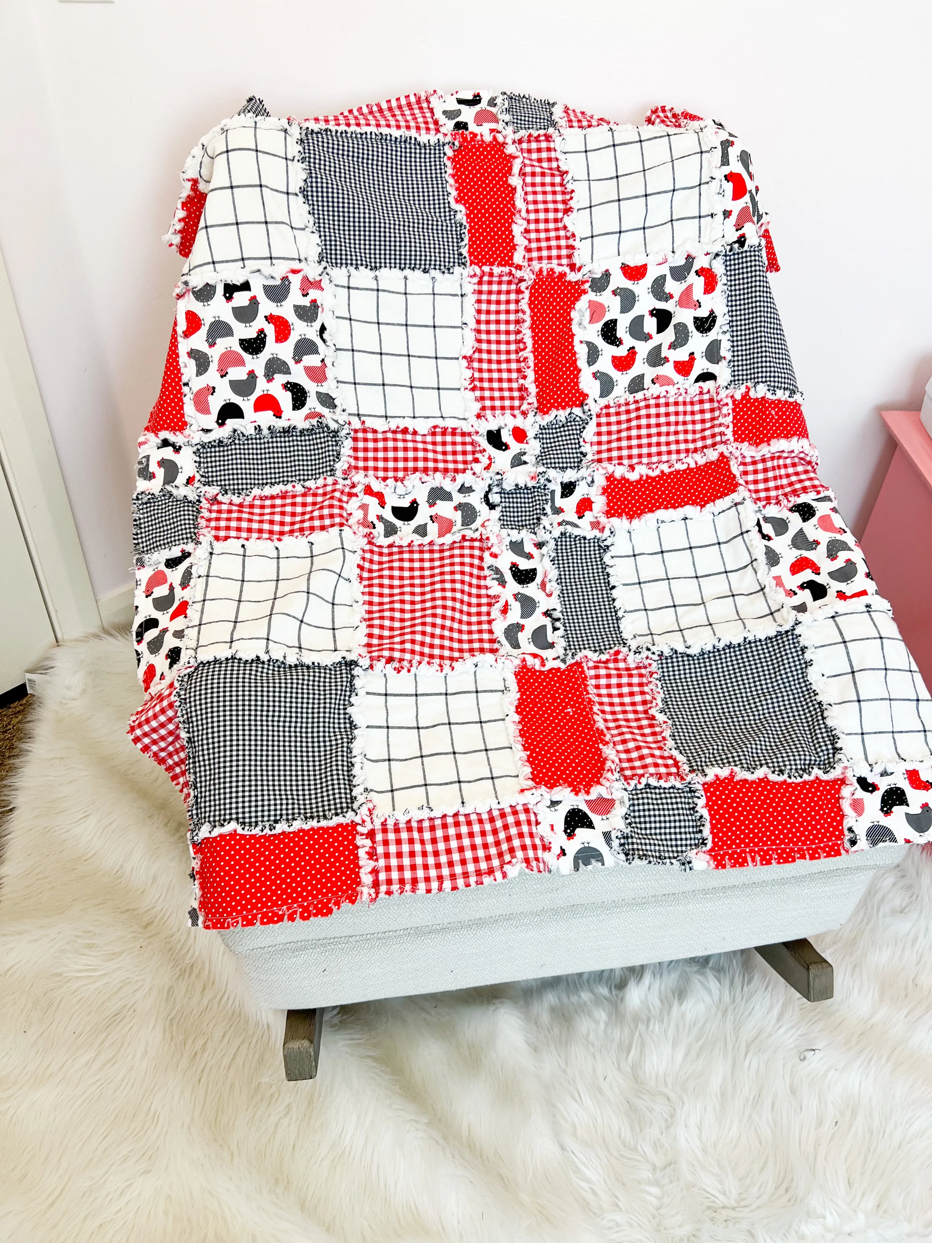 Disappearing 9 Square Rag Quilt Pattern