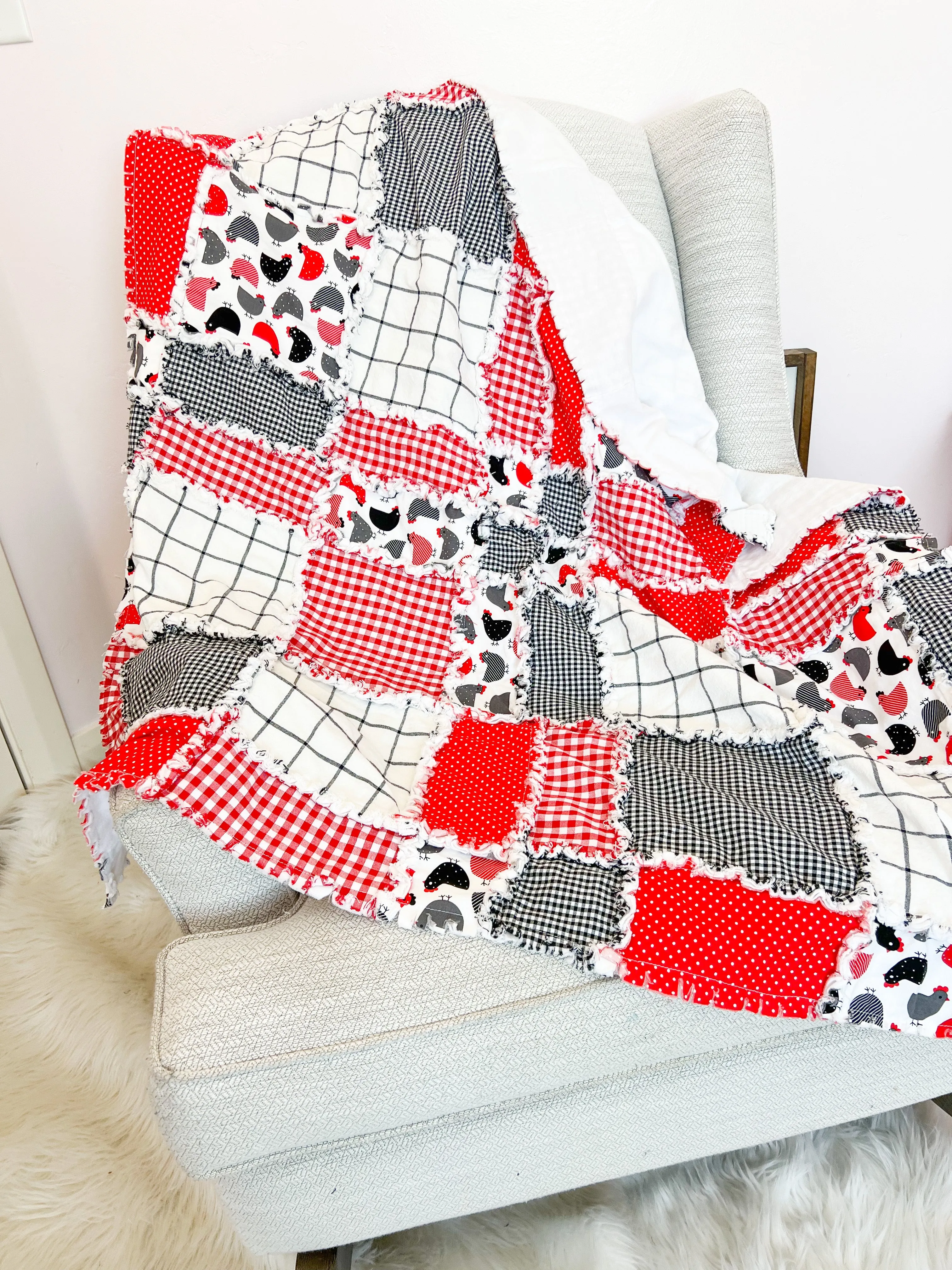 Disappearing 9 Square Rag Quilt Pattern