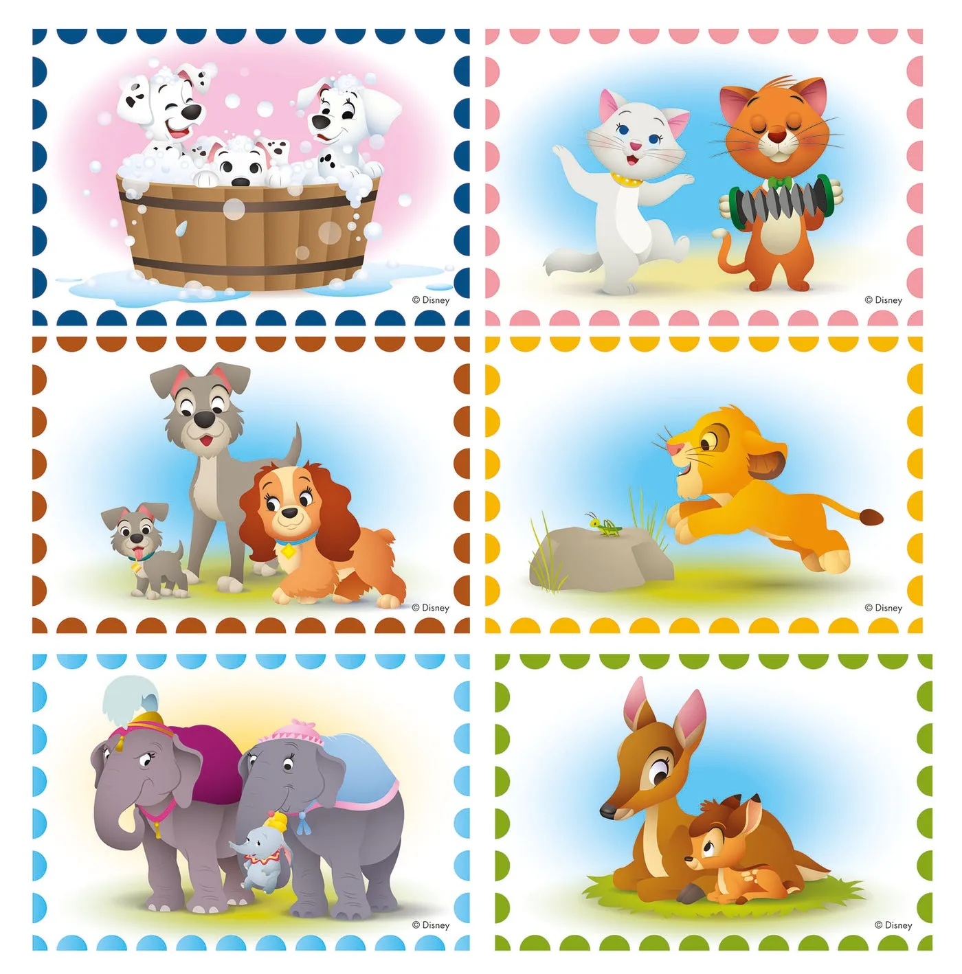 Disney Animal Friends Cube Puzzle - 6pc